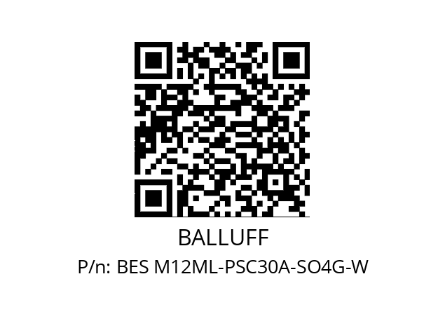   BALLUFF BES M12ML-PSC30A-SO4G-W