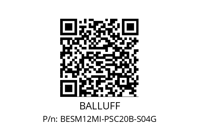   BALLUFF BESM12MI-PSC20B-S04G