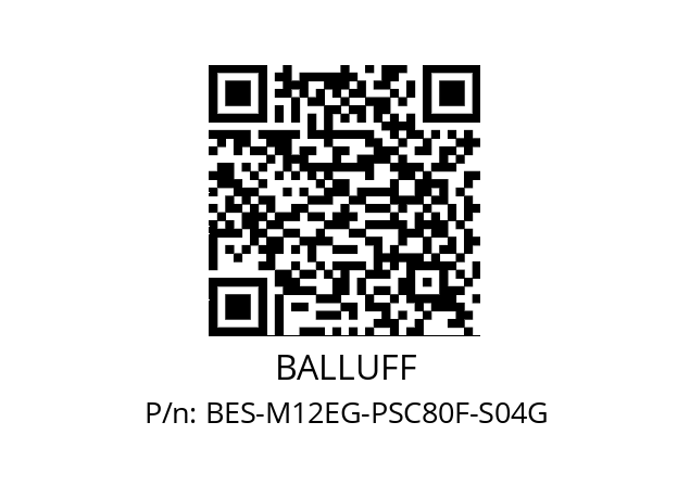   BALLUFF BES-M12EG-PSC80F-S04G