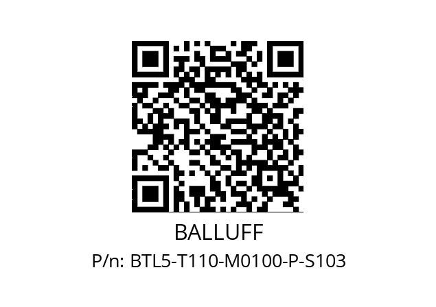   BALLUFF BTL5-T110-M0100-P-S103