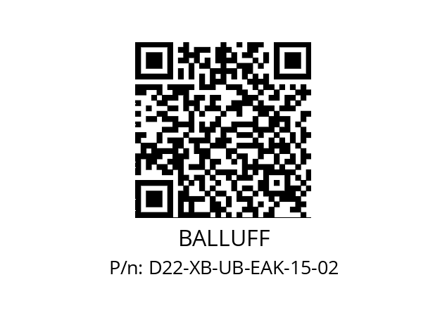   BALLUFF D22-XB-UB-EAK-15-02