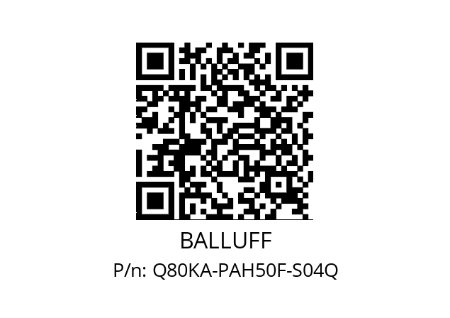   BALLUFF Q80KA-PAH50F-S04Q