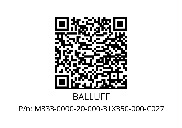   BALLUFF M333-0000-20-000-31X350-000-C027