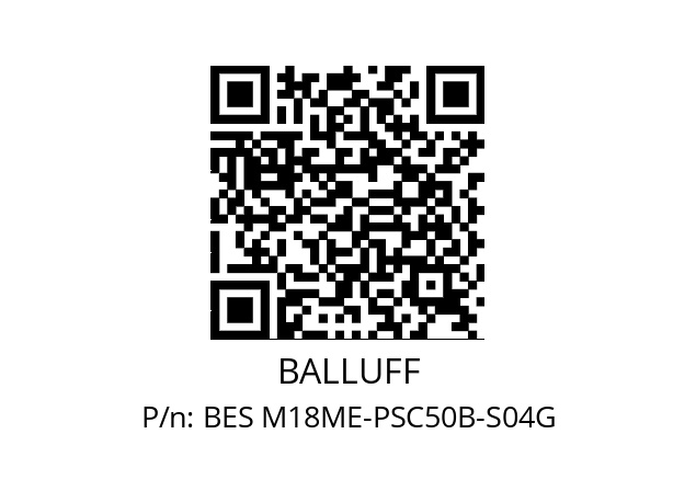   BALLUFF BES M18ME-PSC50B-S04G