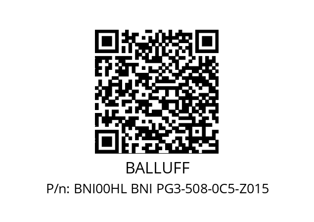   BALLUFF BNI00HL BNI PG3-508-0C5-Z015