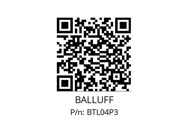   BALLUFF BTL04P3