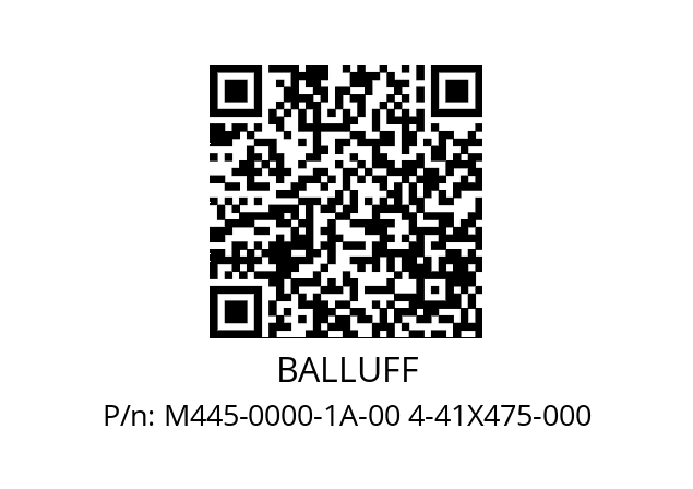   BALLUFF M445-0000-1A-00 4-41X475-000