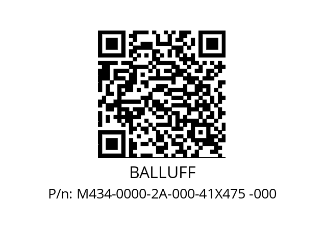   BALLUFF M434-0000-2A-000-41X475 -000