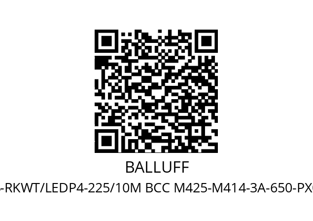   BALLUFF RST4-RKWT/LEDP4-225/10M BCC M425-M414-3A-650-PX0434 -100