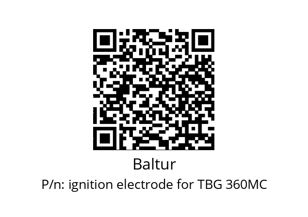   Baltur ignition electrode for TBG 360MC