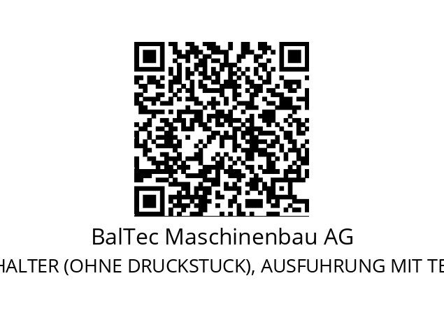   BalTec Maschinenbau AG NIEDERHALTER (OHNE DRUCKSTUCK), AUSFUHRUNG MIT TELLERFEDERN