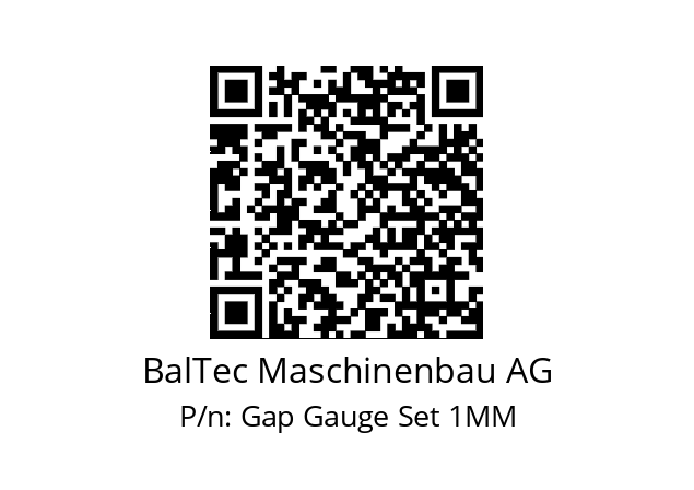   BalTec Maschinenbau AG Gap Gauge Set 1MM