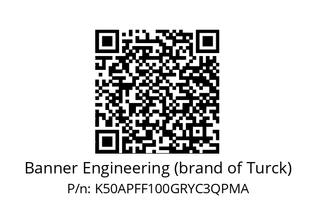   Banner Engineering (brand of Turck) K50APFF100GRYC3QPMA