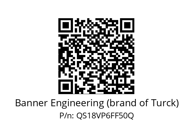   Banner Engineering (brand of Turck) QS18VP6FF50Q