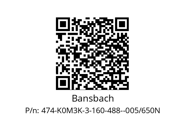   Bansbach 474-K0M3K-3-160-488--005/650N