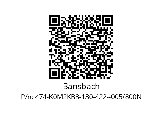  474-K0M2KB3-130-422--005/800N  Bansbach 474-K0M2KB3-130-422--005/800N