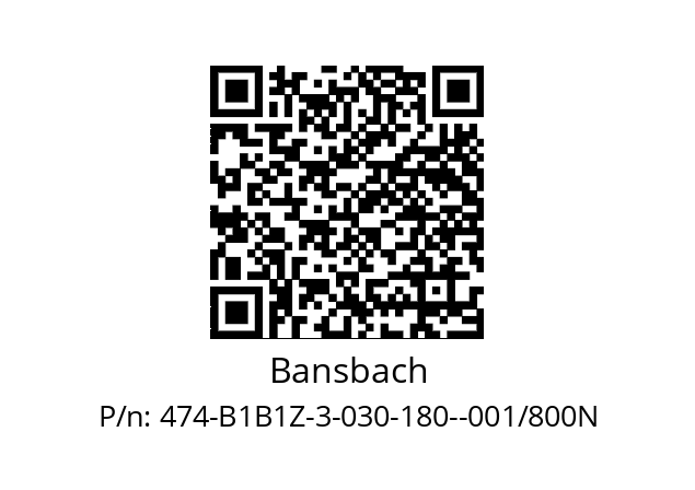   Bansbach 474-B1B1Z-3-030-180--001/800N