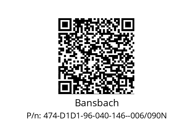  474-D1D1-96-040-146--006/090N Bansbach 474-D1D1-96-040-146--006/090N