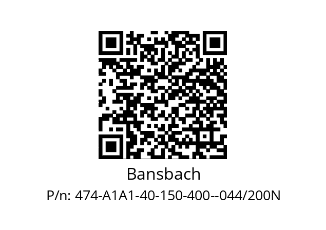   Bansbach 474-A1A1-40-150-400--044/200N