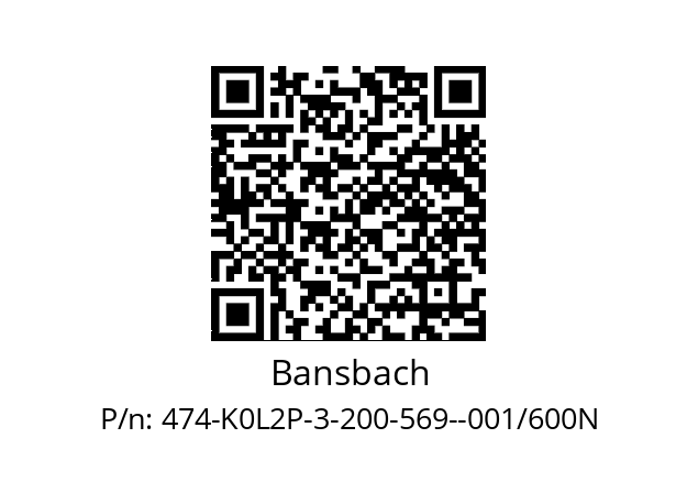   Bansbach 474-K0L2P-3-200-569--001/600N