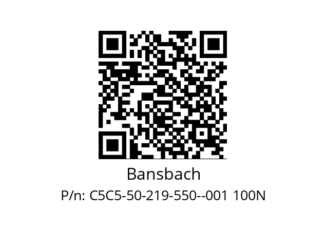   Bansbach C5C5-50-219-550--001 100N