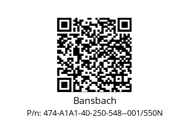   Bansbach 474-A1A1-40-250-548--001/550N