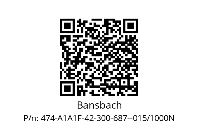   Bansbach 474-A1A1F-42-300-687--015/1000N