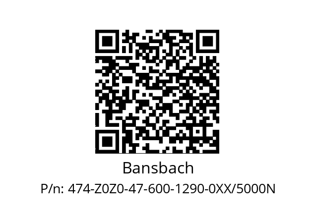   Bansbach 474-Z0Z0-47-600-1290-0XX/5000N