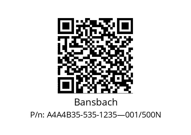   Bansbach A4A4B35-535-1235—001/500N