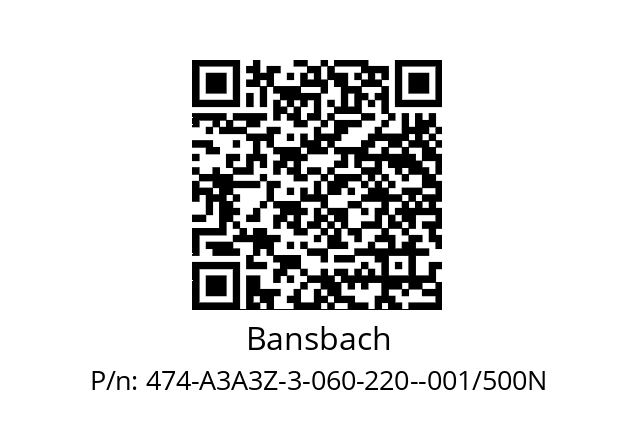   Bansbach 474-A3A3Z-3-060-220--001/500N