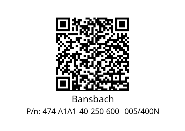   Bansbach 474-A1A1-40-250-600--005/400N