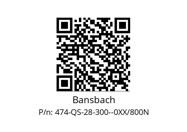   Bansbach 474-QS-28-300--0XX/800N