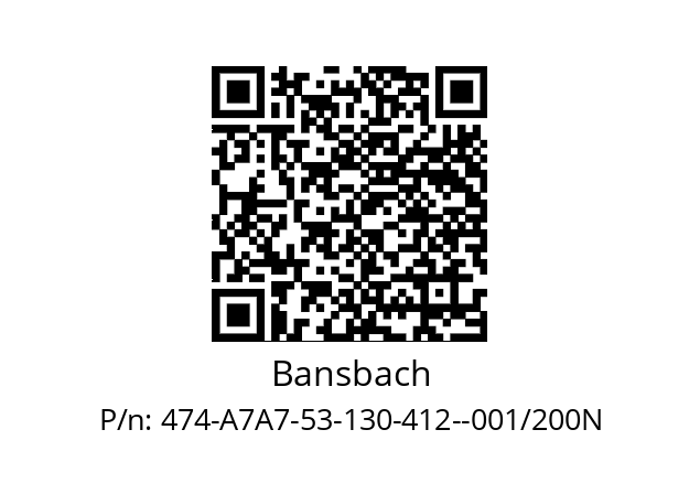   Bansbach 474-A7A7-53-130-412--001/200N