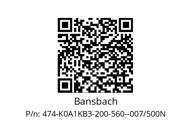   Bansbach 474-K0A1KB3-200-560--007/500N