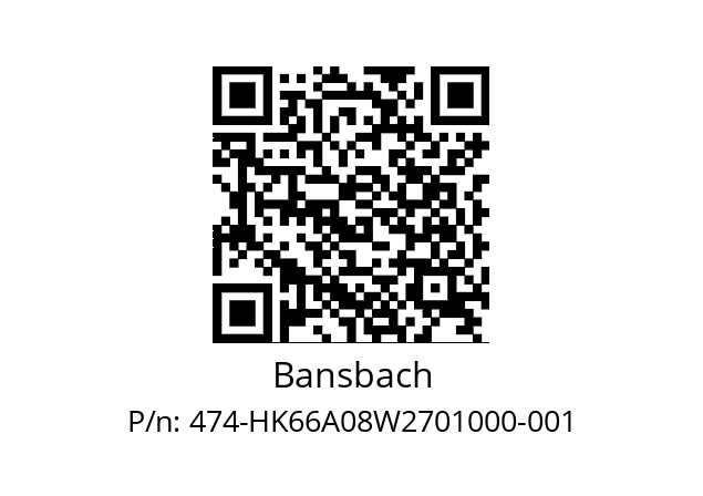   Bansbach 474-HK66A08W2701000-001