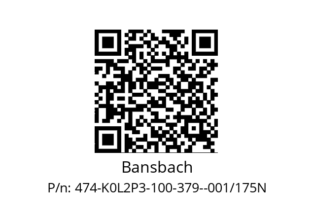   Bansbach 474-K0L2P3-100-379--001/175N