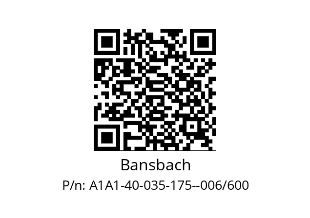   Bansbach A1A1-40-035-175--006/600