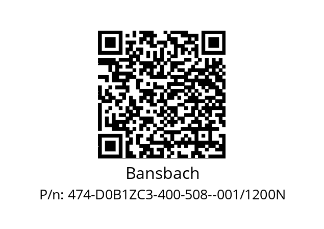   Bansbach 474-D0B1ZC3-400-508--001/1200N