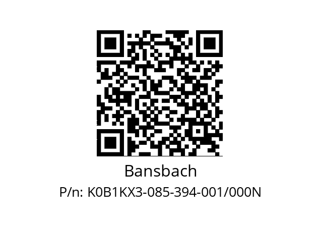   Bansbach K0B1KX3-085-394-001/000N