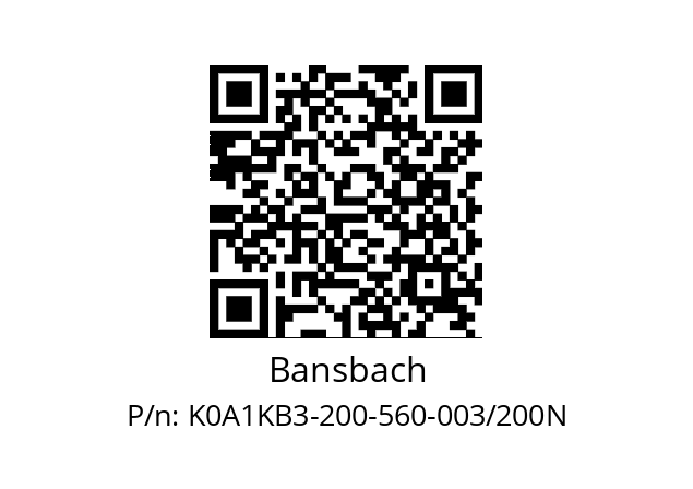   Bansbach K0A1KB3-200-560-003/200N