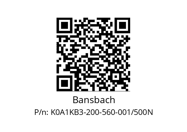   Bansbach K0A1KB3-200-560-001/500N