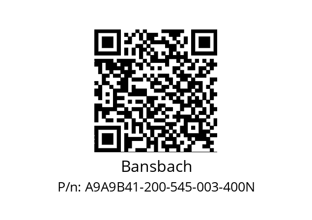   Bansbach A9A9B41-200-545-003-400N