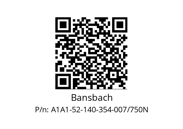   Bansbach A1A1-52-140-354-007/750N