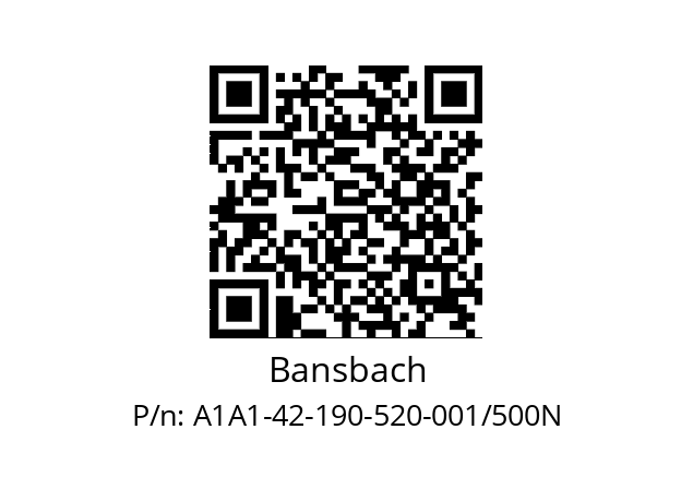   Bansbach A1A1-42-190-520-001/500N