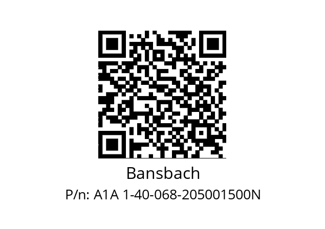   Bansbach A1A 1-40-068-205001500N