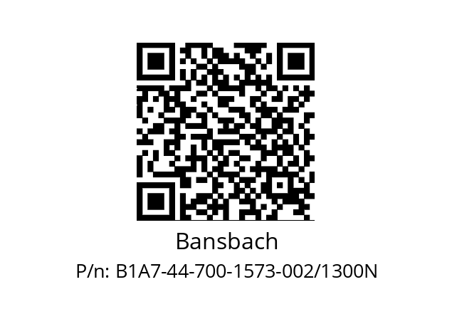   Bansbach B1A7-44-700-1573-002/1300N