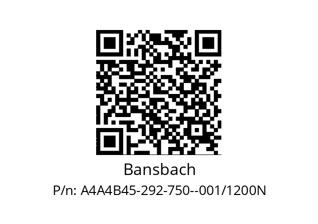   Bansbach A4A4B45-292-750--001/1200N