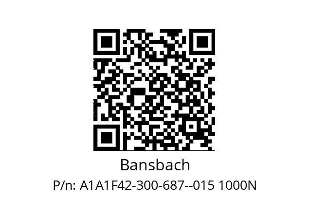   Bansbach A1A1F42-300-687--015 1000N