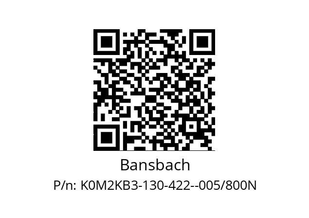   Bansbach K0M2KB3-130-422--005/800N