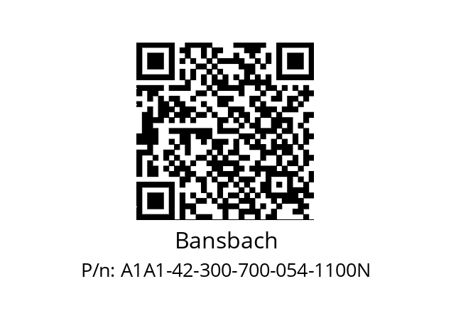   Bansbach A1A1-42-300-700-054-1100N